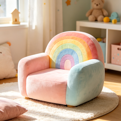 Cute Rainbow Children's Mini Sofa Chair